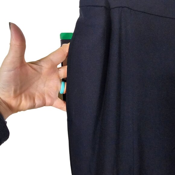 Banana Republic Womens Black Pull-On Ankle Pant Sz 12 Stretch‎ Waist Office - Picture 4 of 12